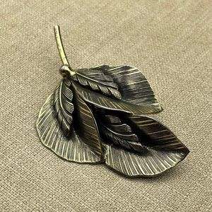 Vintage Botticelli Silver Tone Metal 3D Flower Brooch Pin